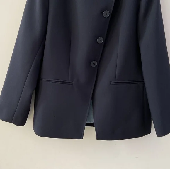 Zadig & Voltaire Verysa Navy Asymmetrical Blazer - Picture 10 of 14